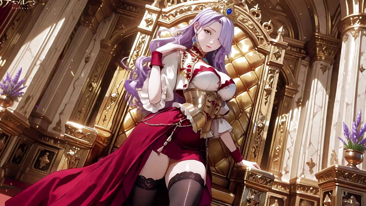 Lazy Coronation on the Golden Throne, Red & White Haute Couture is Insane!