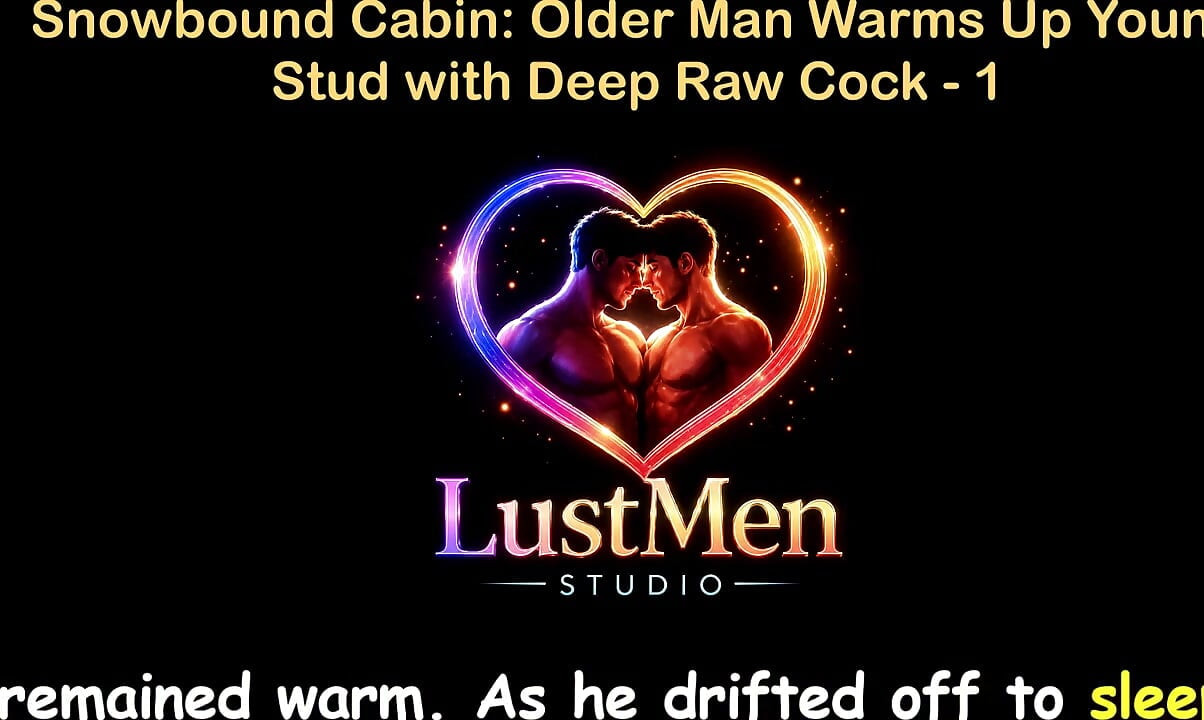 English Audio Gay Sex Story - Snowbound Cabin Older Man Warms up Young Stud with Deep Raw Cock - Part 1