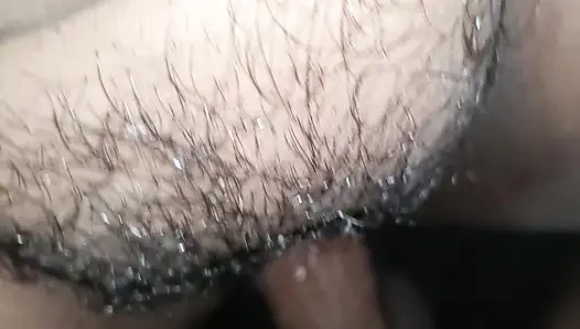 Aku memasukkan seluruh penisku ke dalam vagina berair istriku.