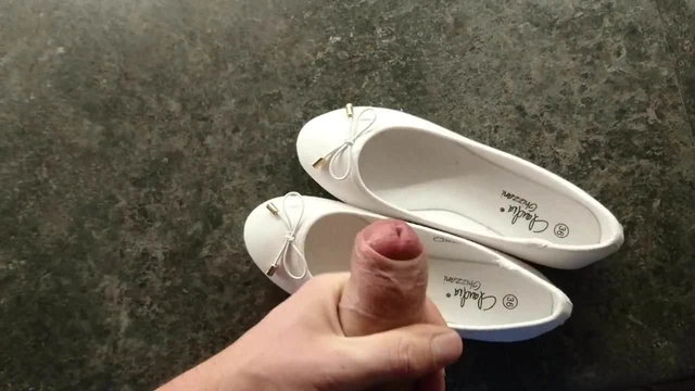 White summer ballerinas