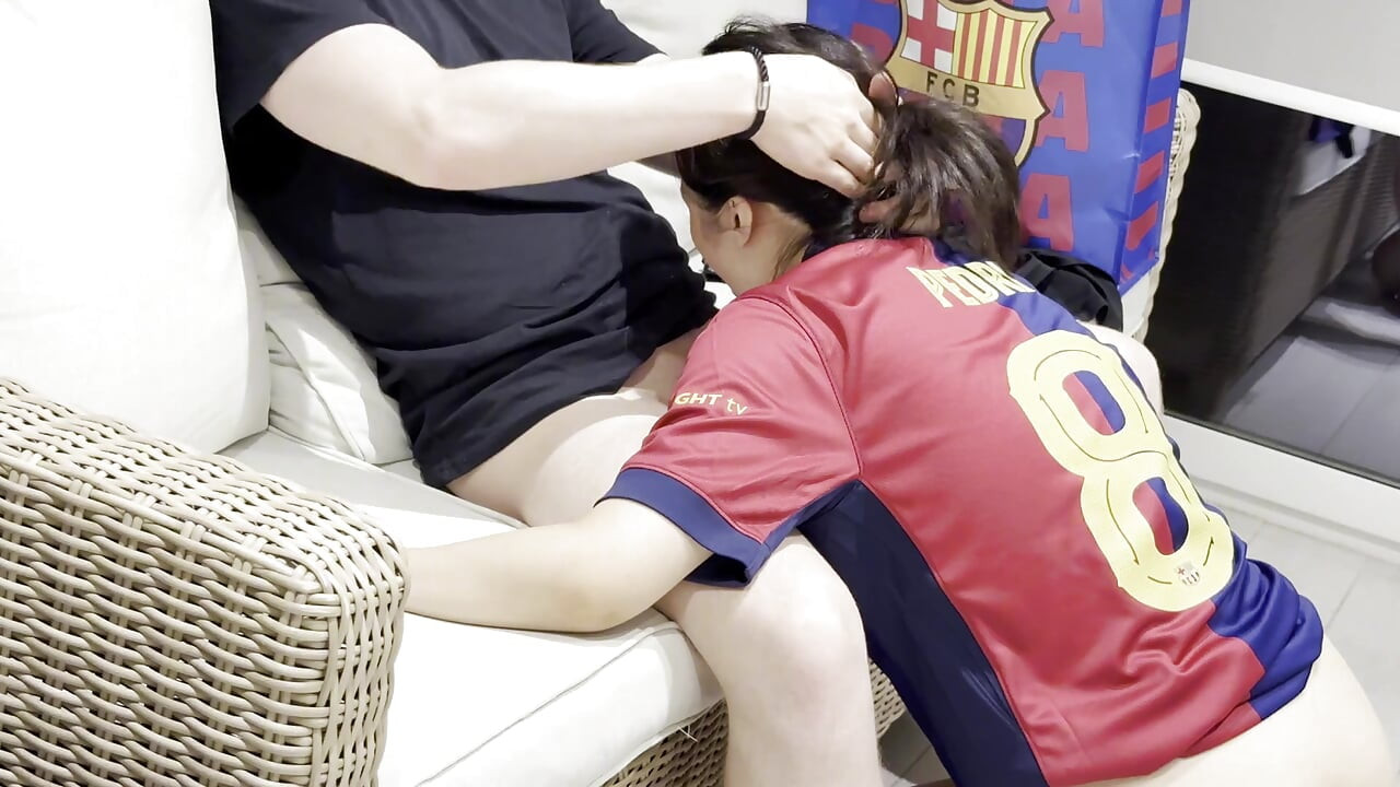 Asian Football Girl in Jersey Got Caught and Punished by Creampie