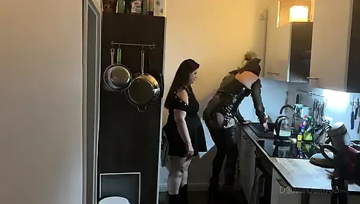Kitchen Fisting Frenzy - Mature Sluts Stretched Wide Open