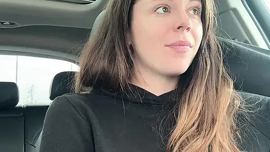 Canadian Hottie Gets off in the Drive Thru!