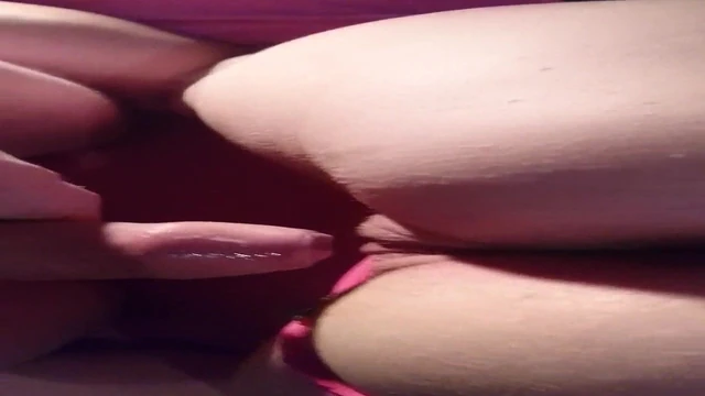 Playing with wife's dripping wet pussy in doggy position
