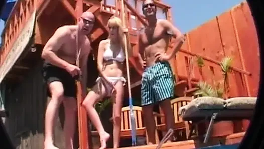 Blonde and Brunette MILFs in Wild Foot Fetish Orgy