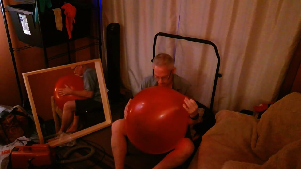 159) Two Large Round Balloons with Lotion Popped!