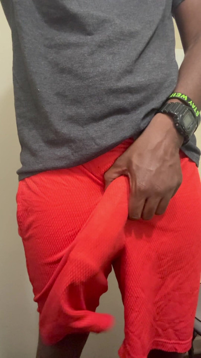 Long monster cock Atlanta horse hung BBC in basketball shorts!!!