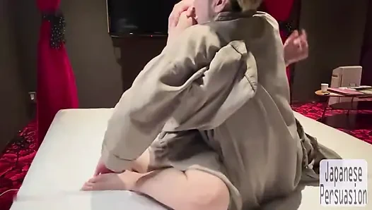 Quiet Glasses Girl - a Simple Massage Turning Into a Private Recorded Moment