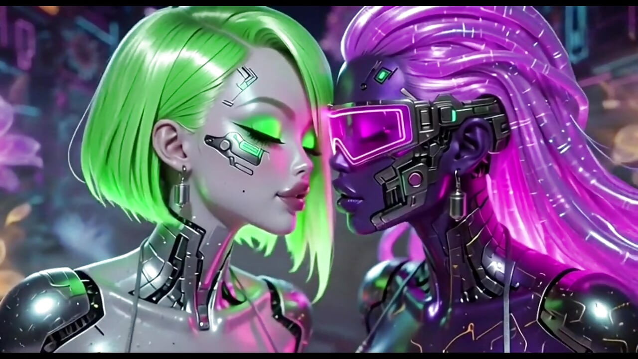 Beautiful Aliens Kiss on Nice Music, Ai Animation