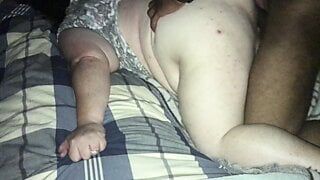 Bbw loves a 9 inch bbc doggy while husband records
