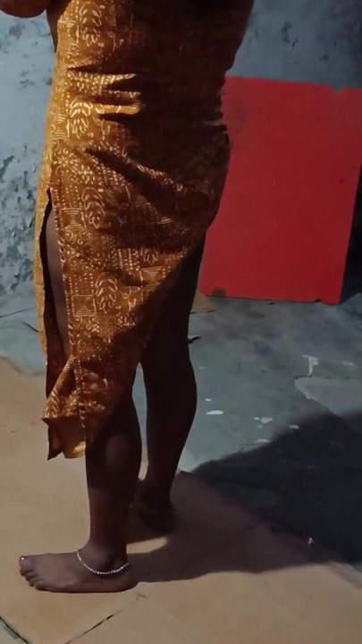 Captivating moment from "Big Ass bhabhi Changing her cloth and boy watchig on her bhabhi caught him and punish him with fucking"