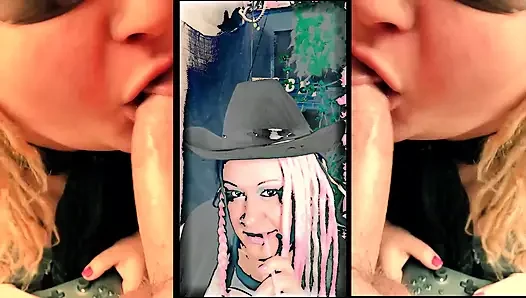 Turning straight cowboys into cocksucking sissies BJ with cumshot ending