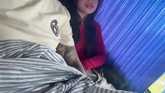 Road to MEDELLIN, jerkoff and fingering pussy with in public service bus