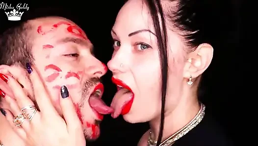 Roter lippenstift zusammenstellung & lippennecken! 50 $ statt des ursprünglichen preises 85 $