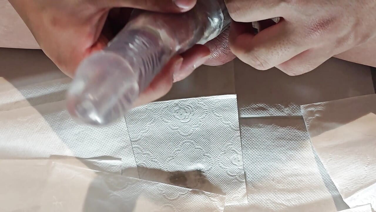 PATHETIC TINY DICK in THICK SLEEVE CUMS HARD in FLESHLIGHT + Microscope Shows LIVE SWIMMING SPERM Anyway!