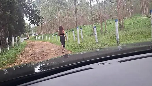 Flash Cock to a Girl in the Car!