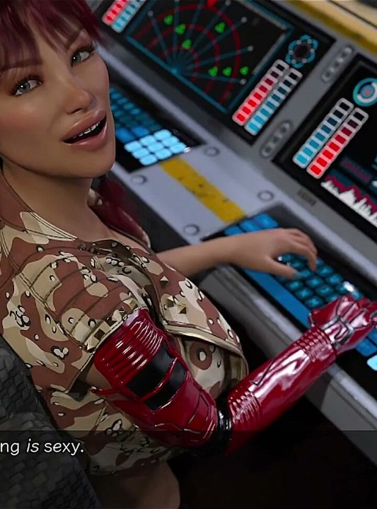 Stranded in Space - Checking Out the Cute Robot Girl