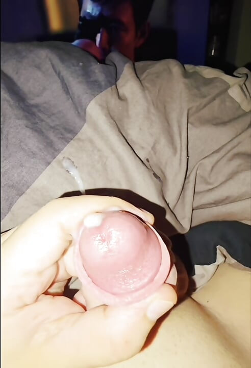 Twink precum then cums