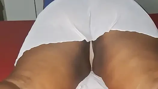 Big ass stepdaughter studying while stepdad film along with stepmother and shows to stepbrother