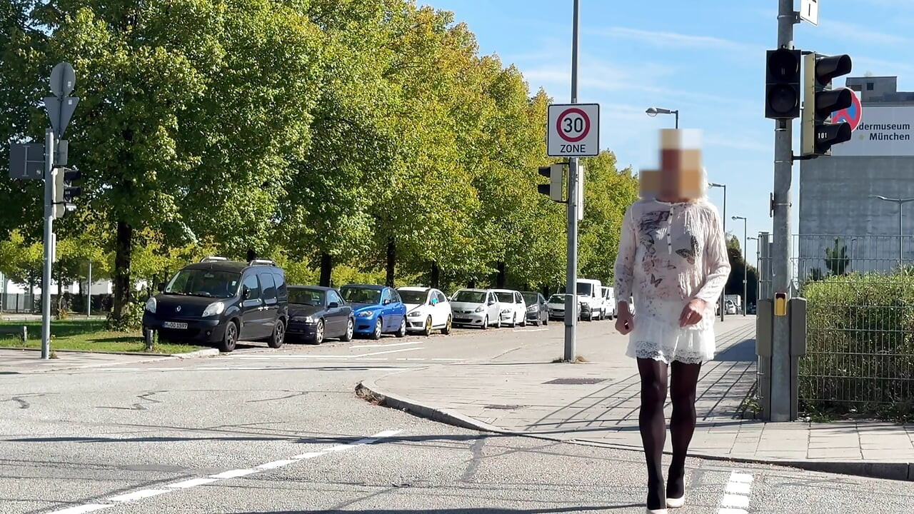 On the road in chastity at the Reim Arcaden