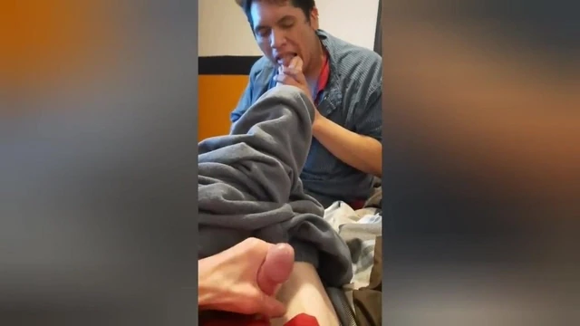 New guy sniffs and sucks my stinky feet