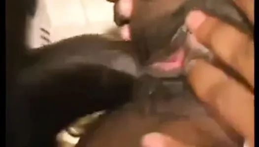 French ebony babe fucked in all holes