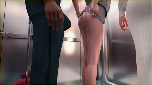 Yasmin Caught Her Stepsister Riya Having Fun With Old man In Lift