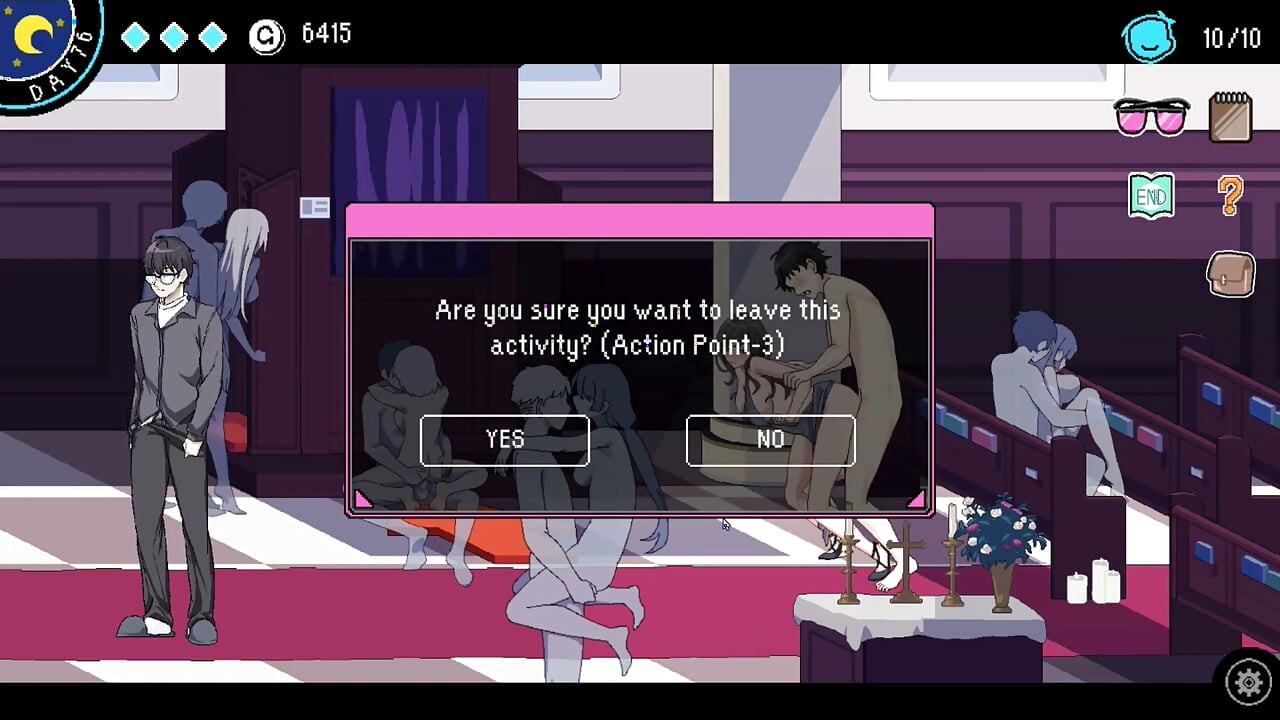 Jeu Hentai - Scènes de sexe hentai à l'église 2 (Rika la nonne salope des héroïnes) - The Censor