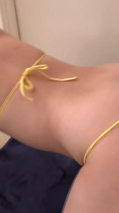 Part 3: Busty college girl crawls forward in a tiny micro bikini! Her sensitive is on the verge of collapse from the fixed vibrator that takes her on all fours!? | Clip 3