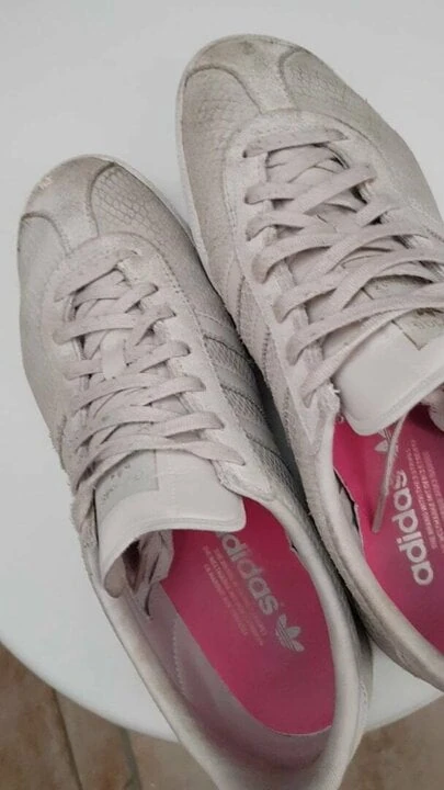 Cum in her sexy Adidas shoes