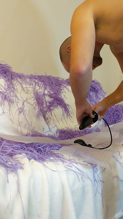 Inflatable Anal Plug on Couch