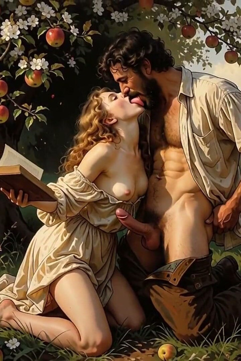 Kitabın başladığı şeyi bitirerken elma ağacının altında okumaya devam etti (ai oluşturuldu).