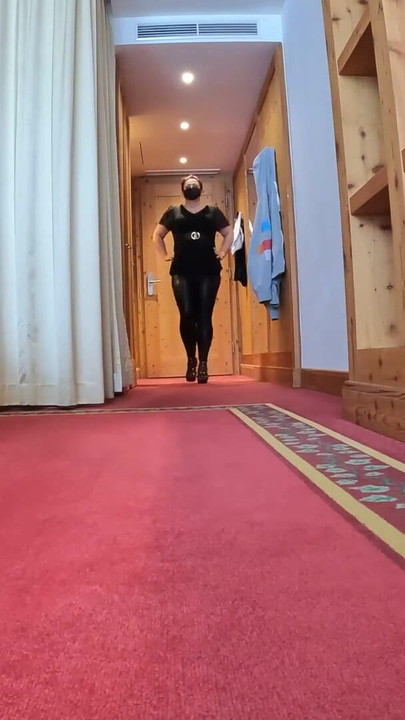 Epic moment from "BBW doing catwalk in HEELS"