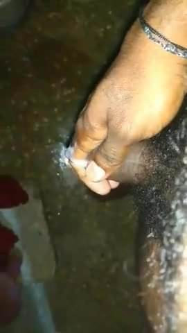 Policeman cumload in bathroom