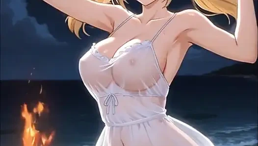 Campfire Cutie by the Beach - rahatlatıcı veya arka plan müzik için baştan çıkarıcı elektro gitar enstrümantal müzik videosu