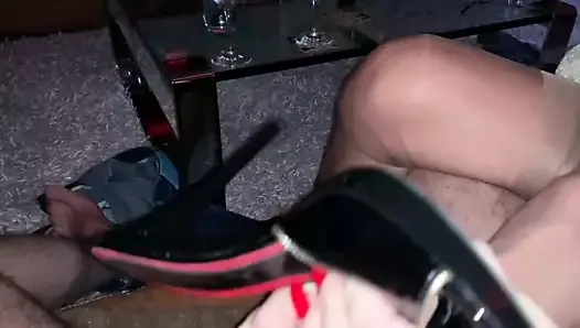 Bitch gives Footjob Mules 1 of 2