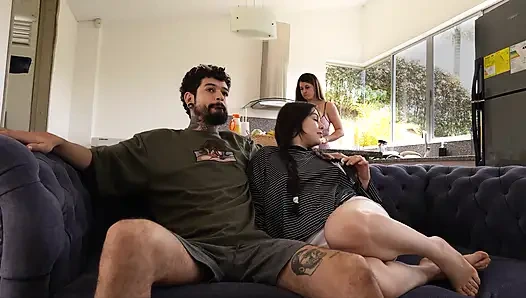 My stepdaughter fucks her stepdad hard while I neglect me