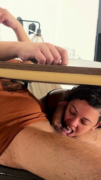 Naughty stepdaughter masturbates, gives a blowjob, and swallows it all. | Clip 1