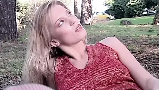 The Farmer Has a Big Cock and Breaks Her Pussy Under the Olive Tree