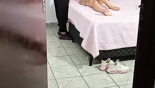 Stepdaughter arrives home from Carnival in the early morning and gives a blowjob.