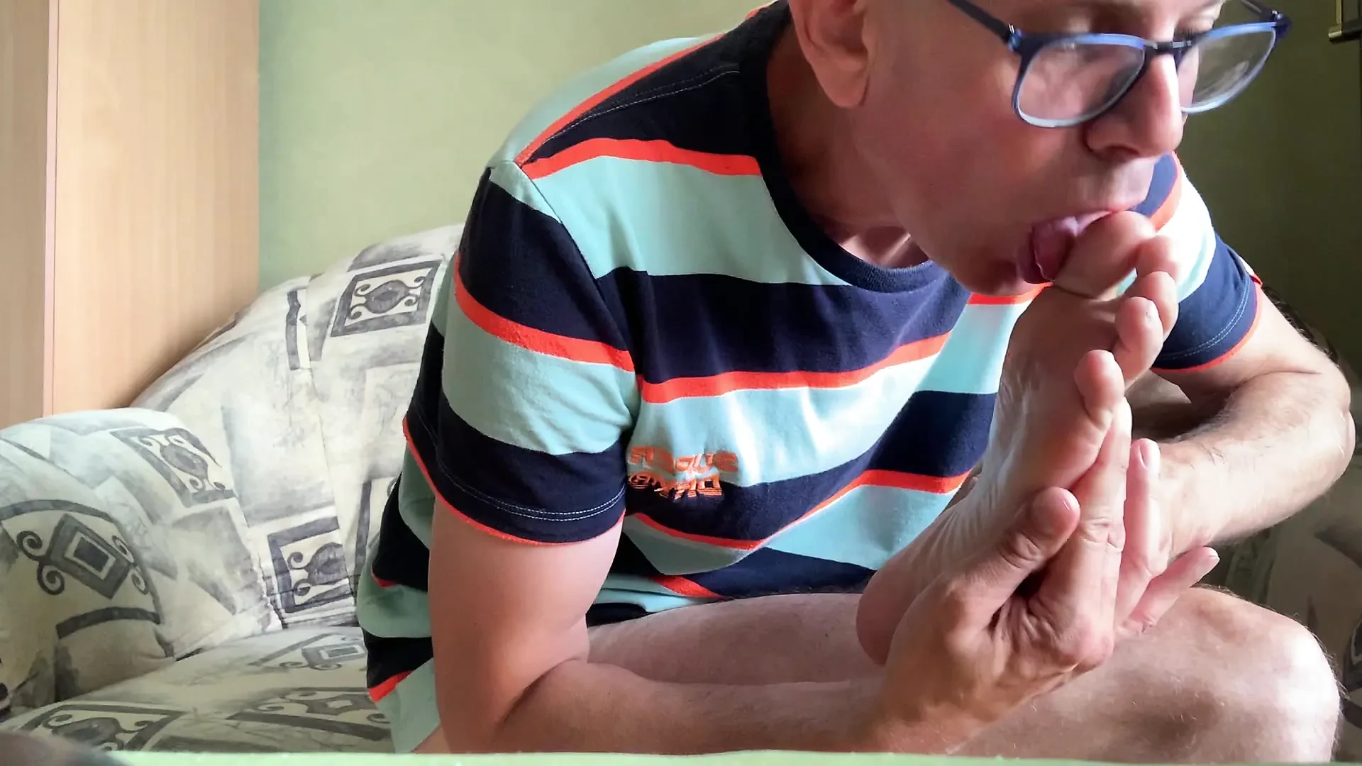 Wank and footplay feat Chris Ftlvr Foot Fetish Feet Close Up  