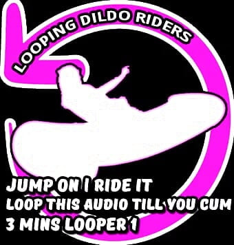AUDIO ONLY - Looping dildo rider push play ride then cum