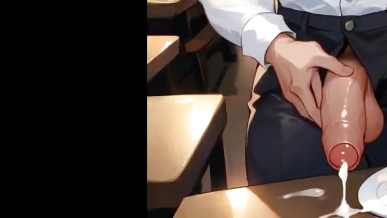 Crni konobar puši kurac mušterijama i kuhinjskim kolegama pred svima. Hentai kompilacija slika slajdova