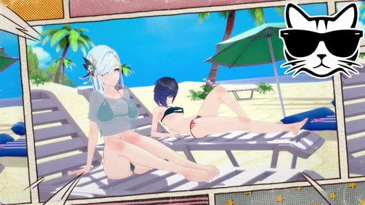 Yelan x Shenhe at the beach (genshin impact) P1 STORY