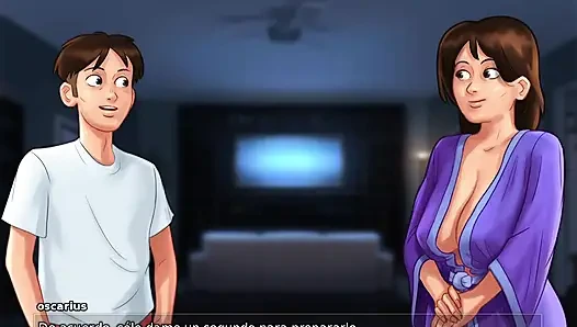 Stepmom ends up falling in love with the stepson and ends up fucking him EVERYWHERE - summertime saga