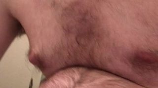 Chubby man jerking off