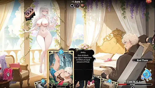 Aura 2 Lust of the Gods Hentai Game Ep.1 Stripping SEX battle with my GODDESS WIFE !