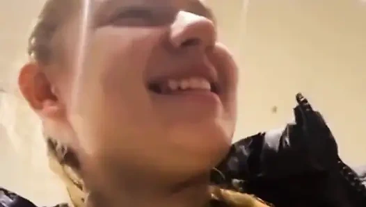 Walking with Vibrator in Pussy