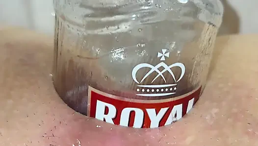 Extreme Anal Insertion with a Bottle Close up