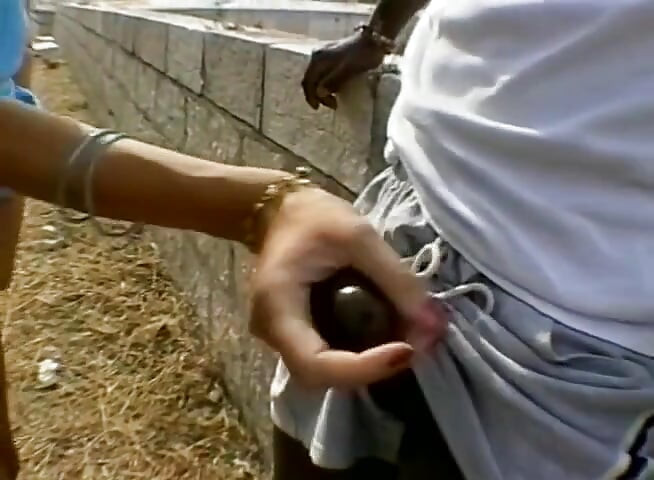 Outdoor anal interracial sex